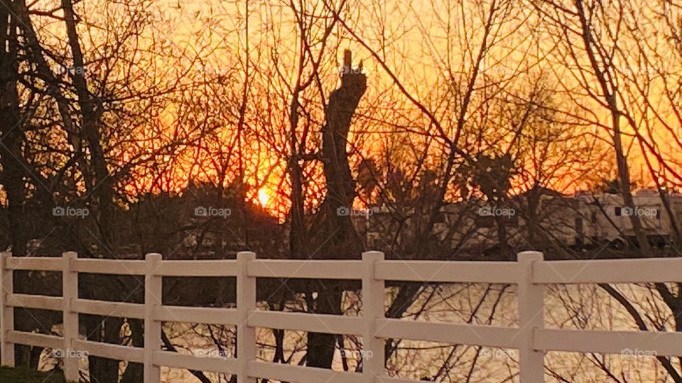 Sunset after 4 days of inclement weather. Beautiful Yellow Horizon. Been a long time since i have seen a Yellow Sundown. Seasons changing time changing soon. Not Good.