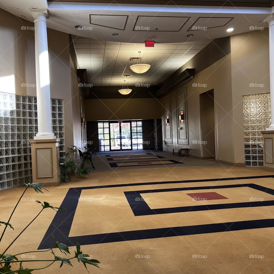 View of the large waiting room in Dr’s office in Georgia.