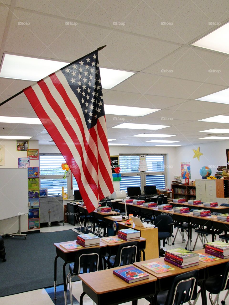 elementary school room. Elementary school room  before the start of the school year