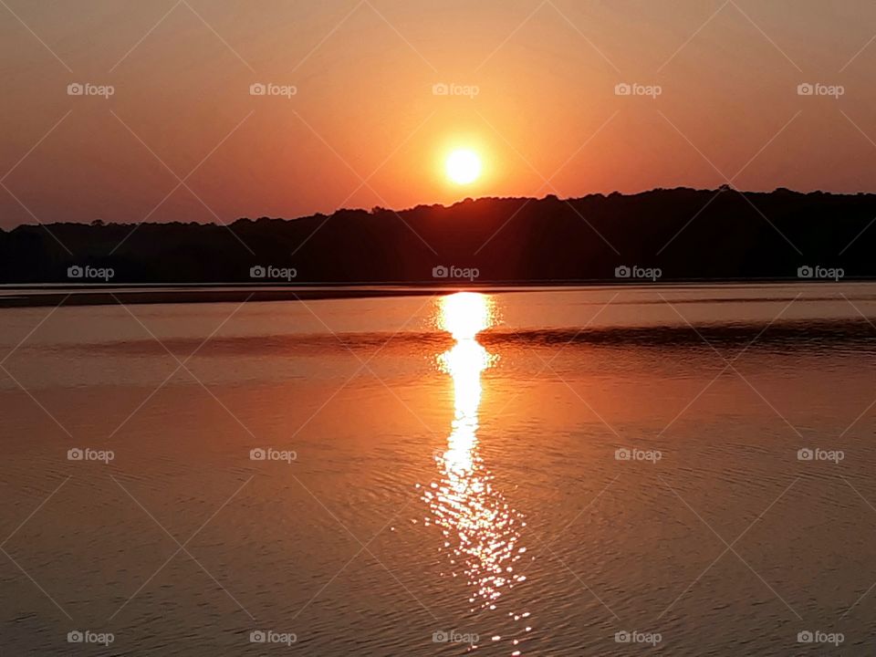 Beautiful, reflective sunrise