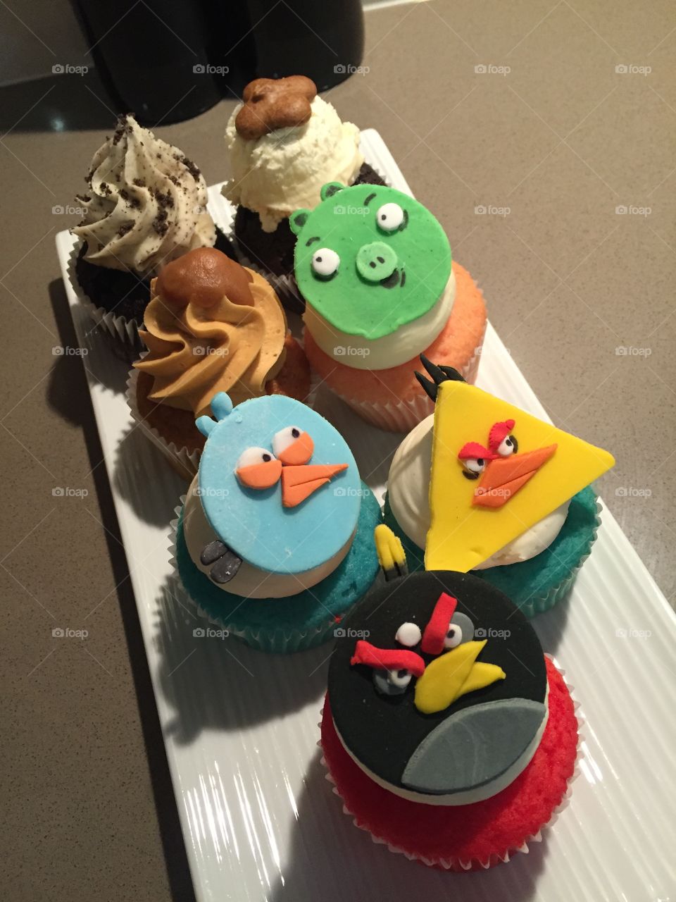 Crazy angry bird cupcakes 