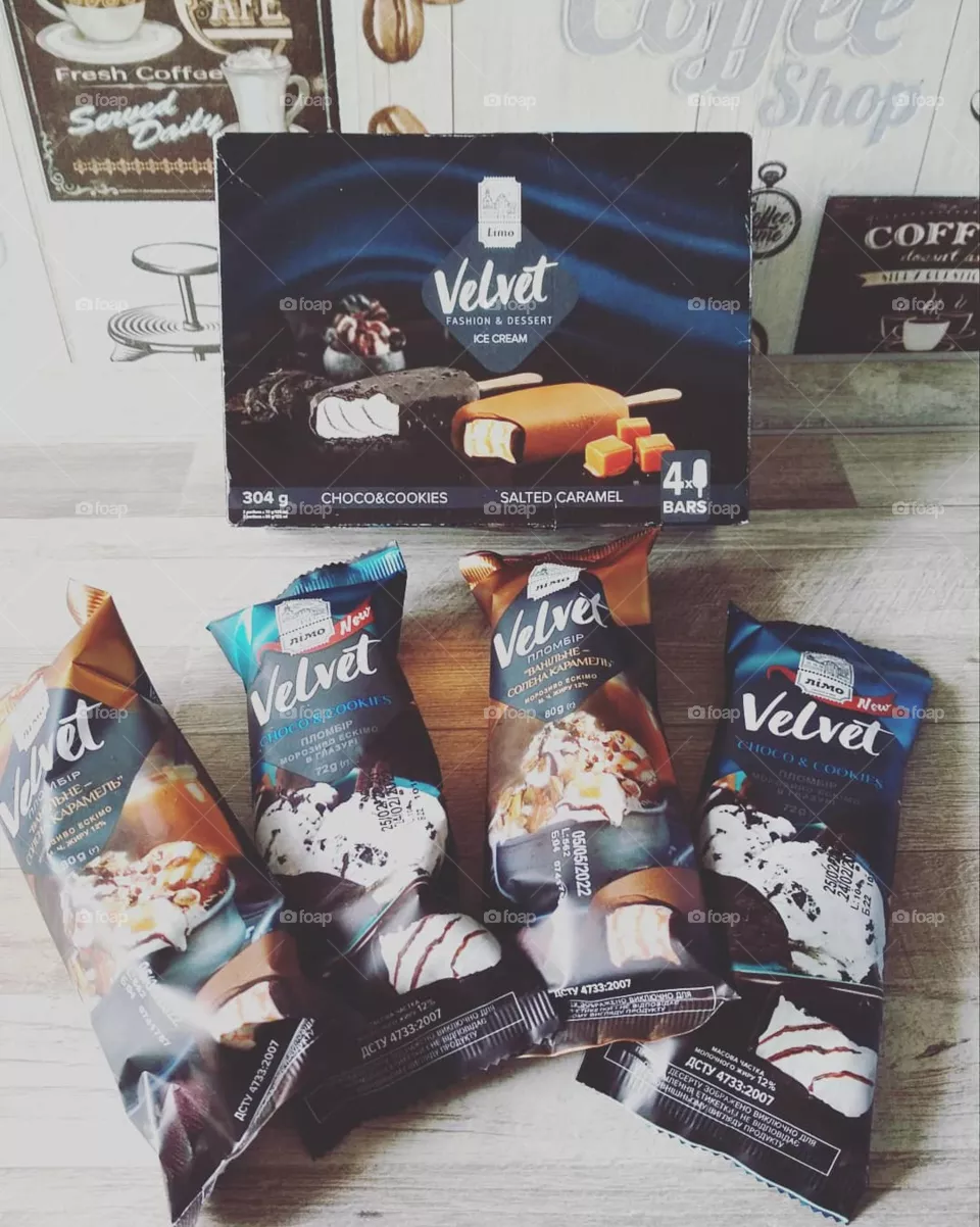 Tasty and sweet ice-cream Velvet