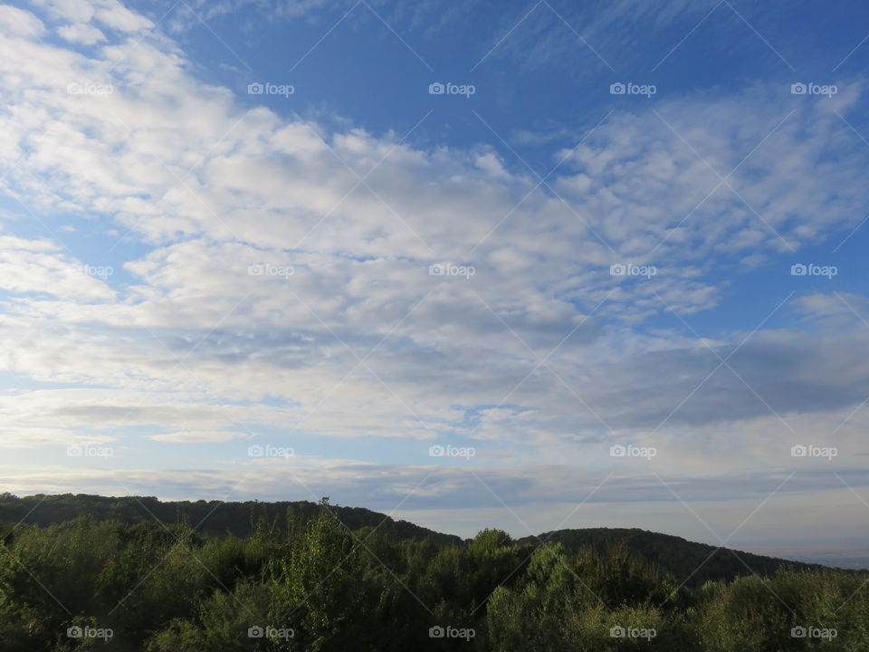 Blue sky and mild elevations