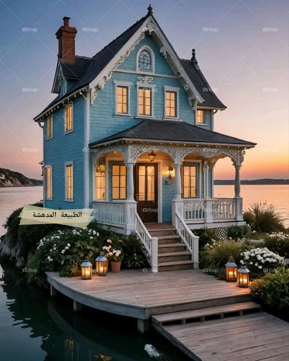 Glory be to God, the magnificent and picturesque view and the natural green trees are a view that is nothing more wonderful than it