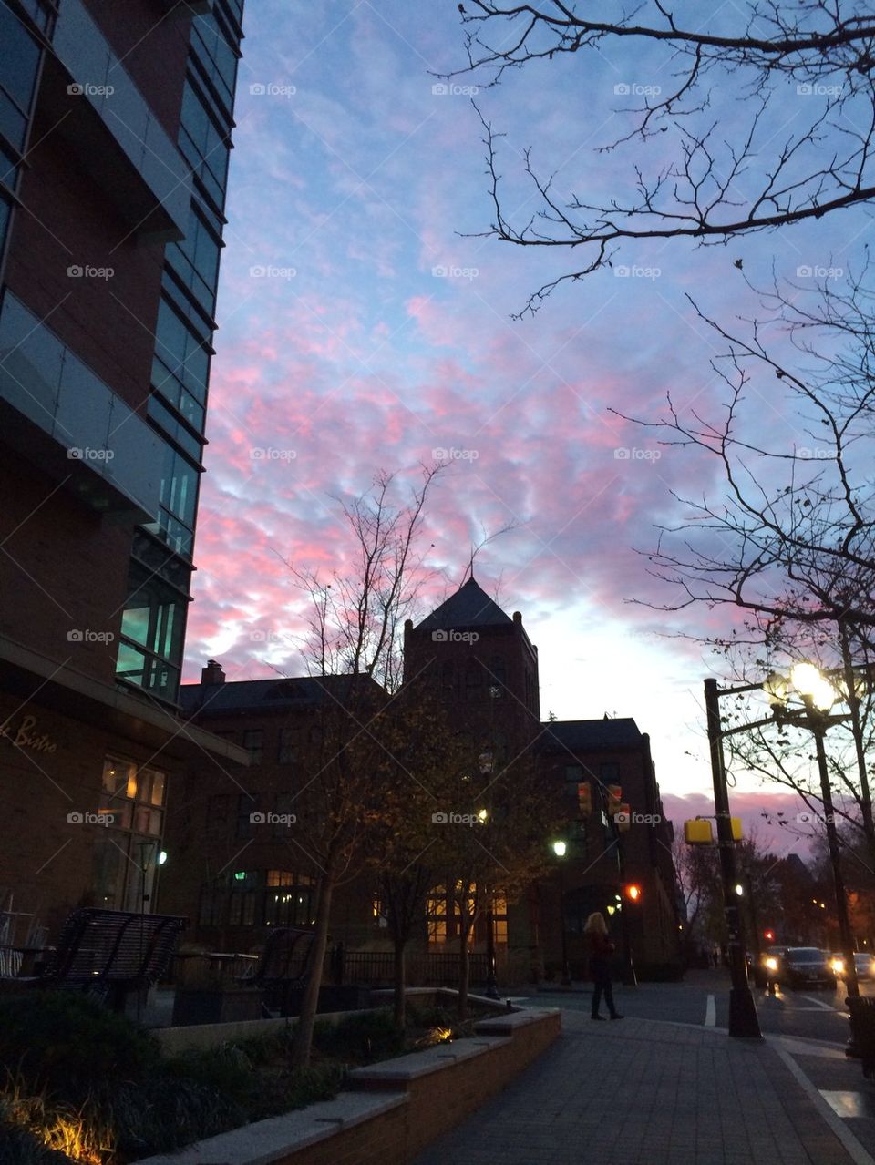Sunset in downtown Jersey City
