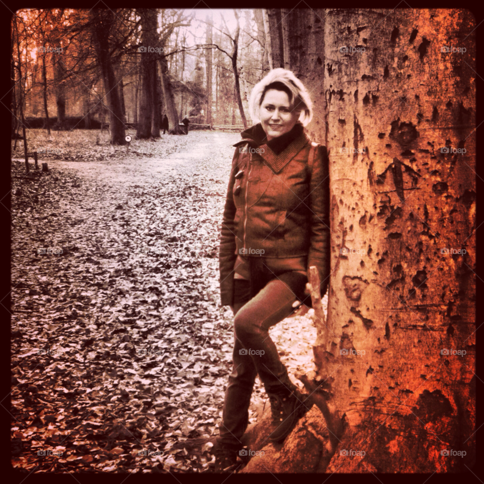 heemstede winter woman tree by Nietje70