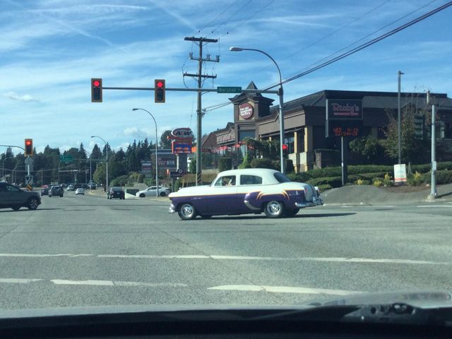 An Old Cadillac on the Road 