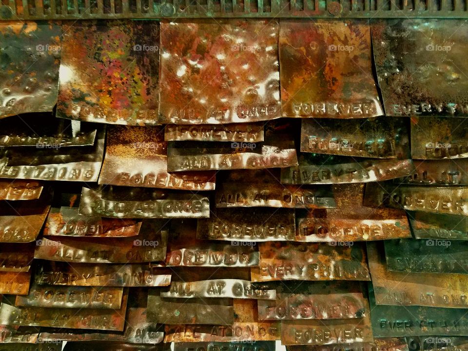 copper artwork at museum