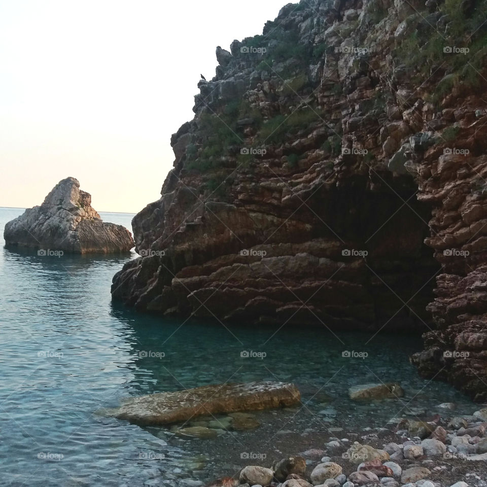 rock and sea