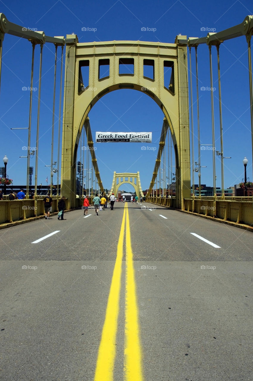 Sixth Street bridge in Pittsburgh Pennsylvania.