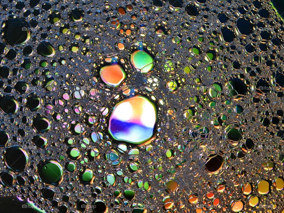 Bubbles in colourfull lights 