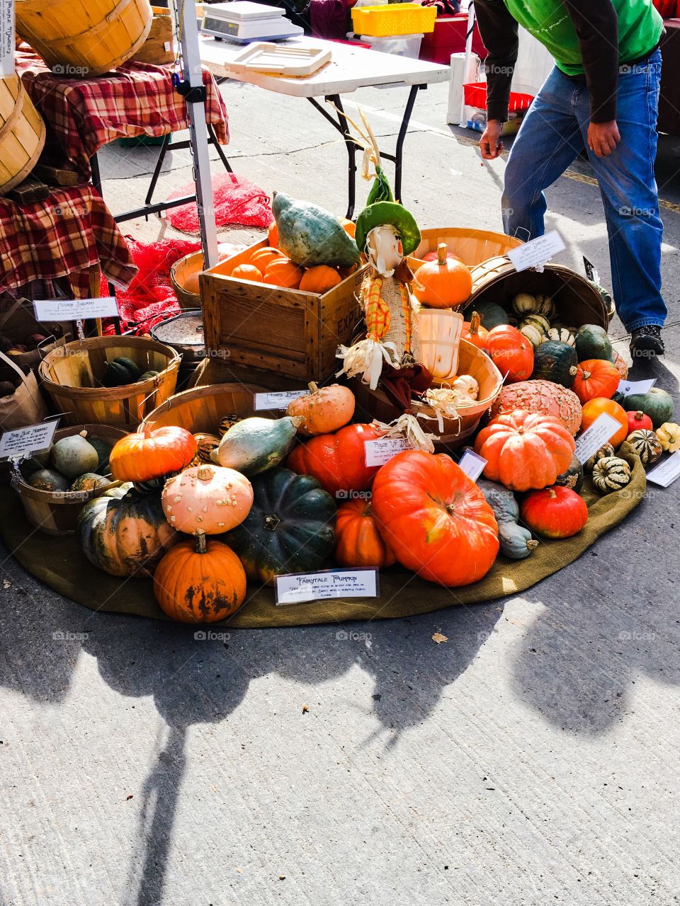 Pumpkins at farmers market