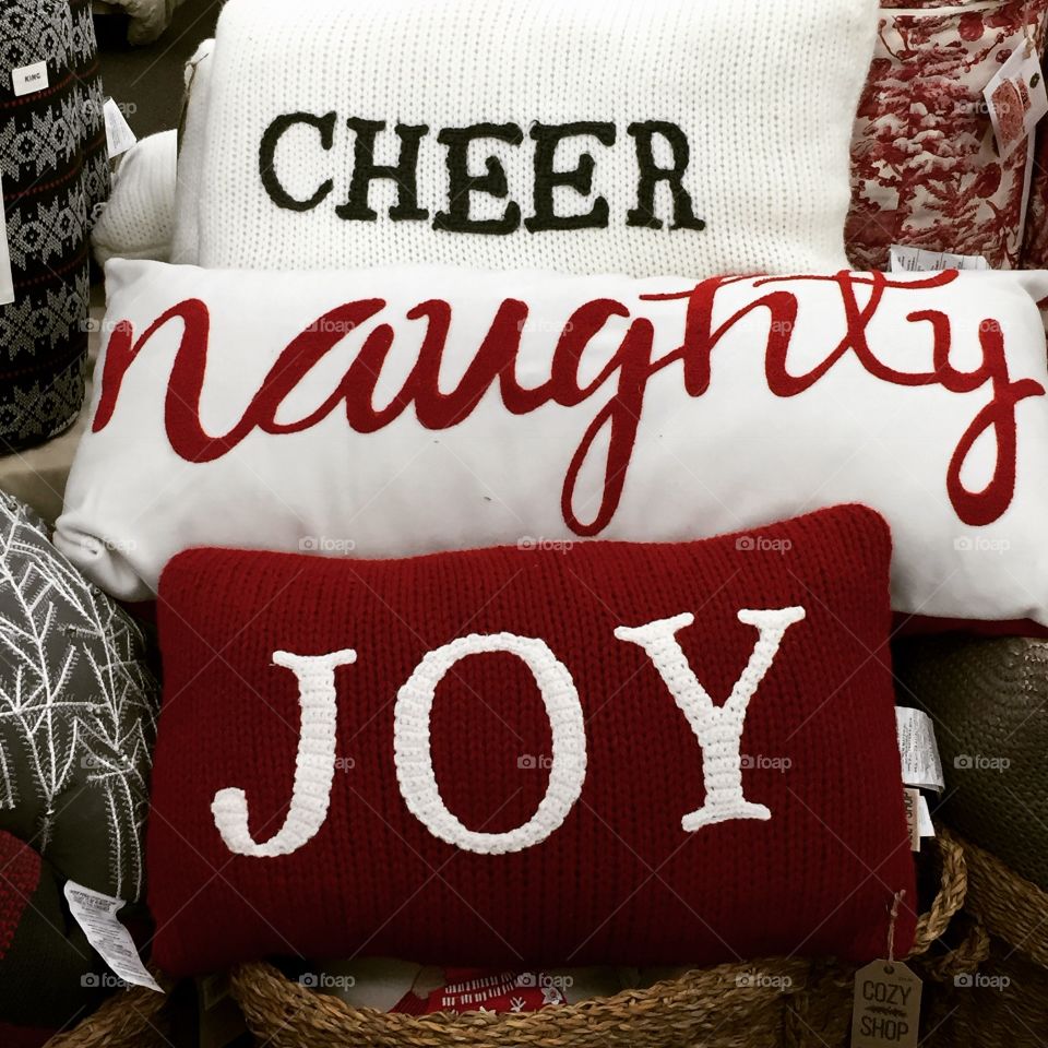 Humorous Christmas pillows 