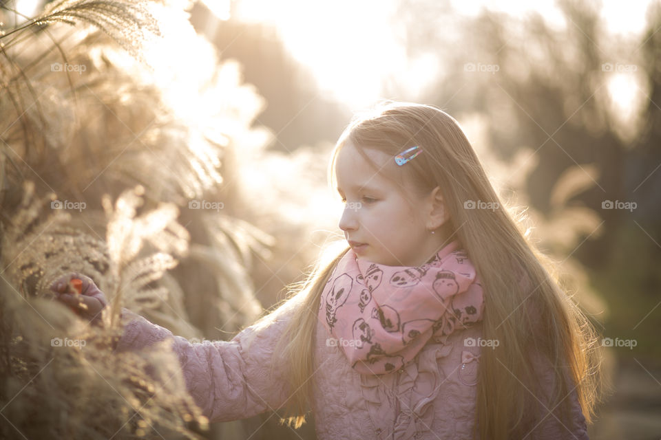 Close-up of a cute girl