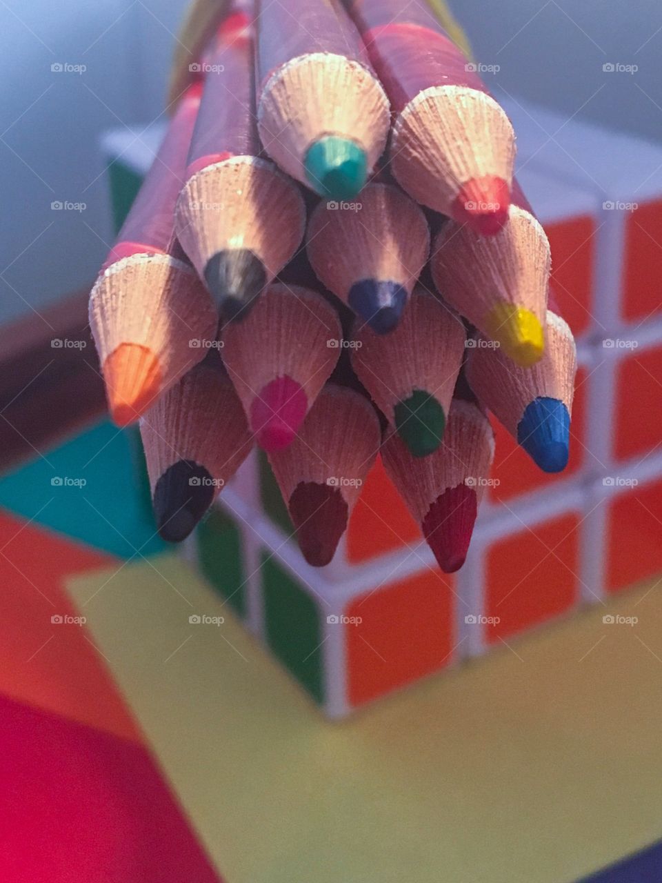 Origami, magic cube and many colors