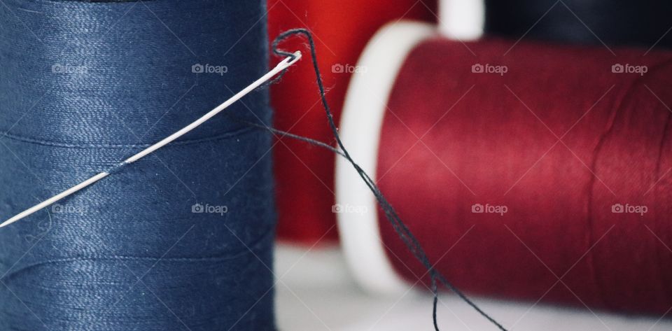 Sewing needle and thread 