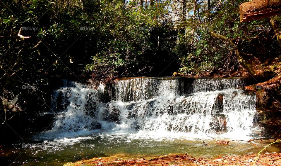 small waterfall on Crow creek in the Georgia mountains