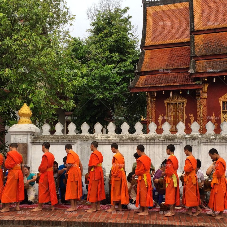 Procession of the Monks, Luang Prabang