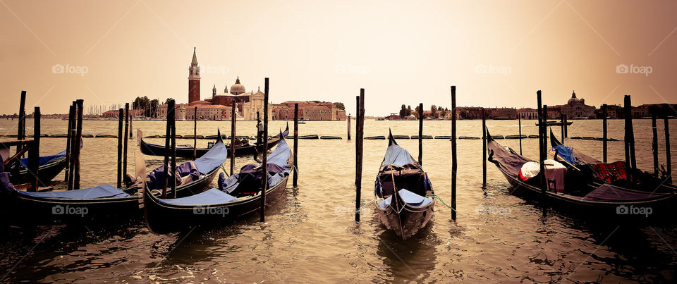 Venetian Parking Lot. No cars, just gondolas.