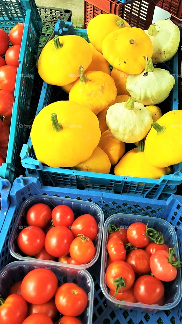 Yellow Vegetable and Tomatoes