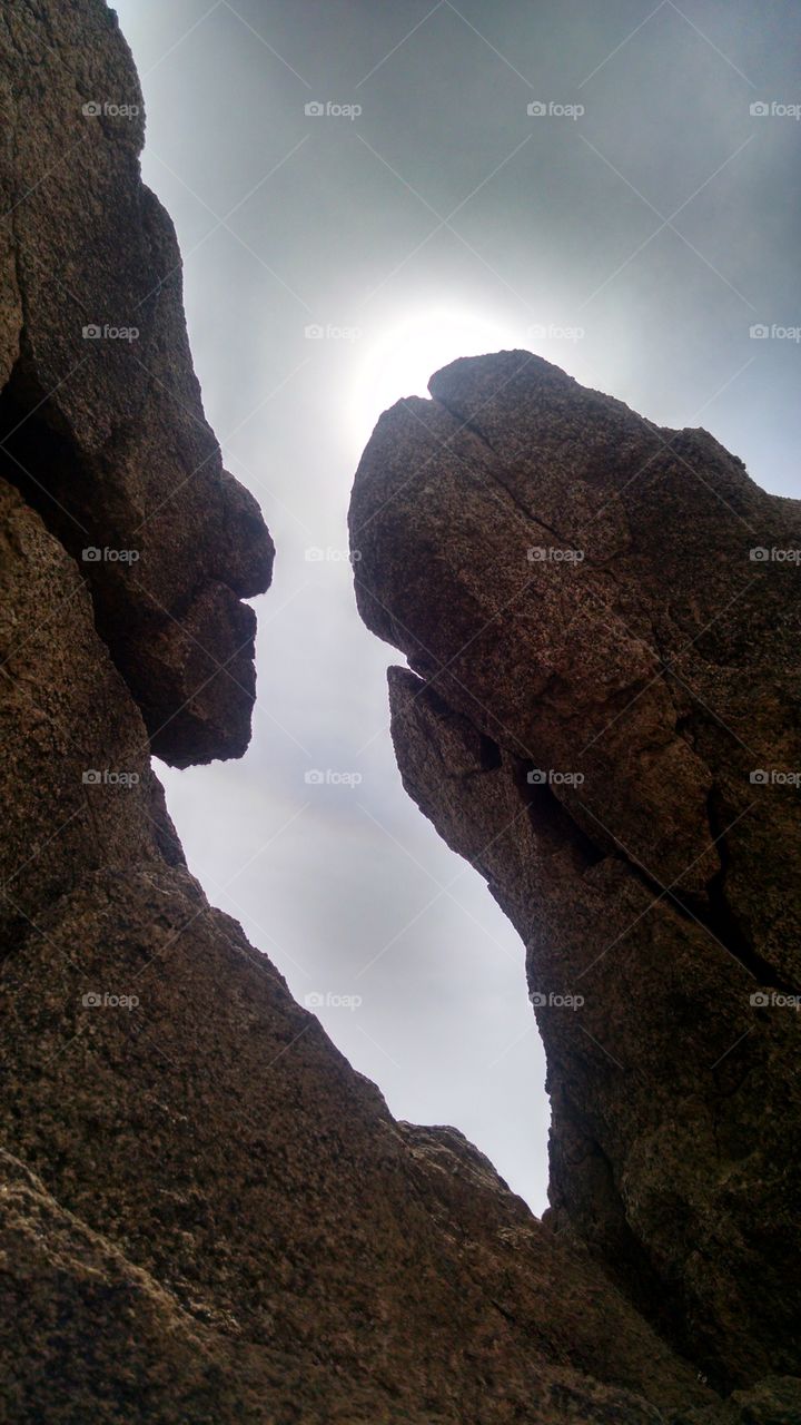 rock formations. looking up