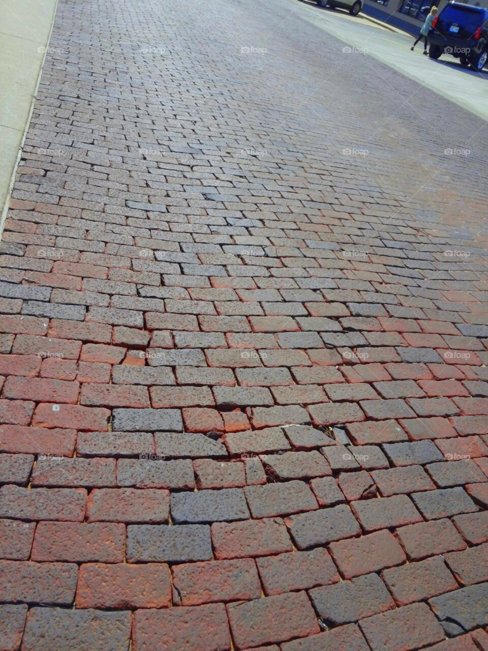 Brick Street in Weatherford, Oklahoma