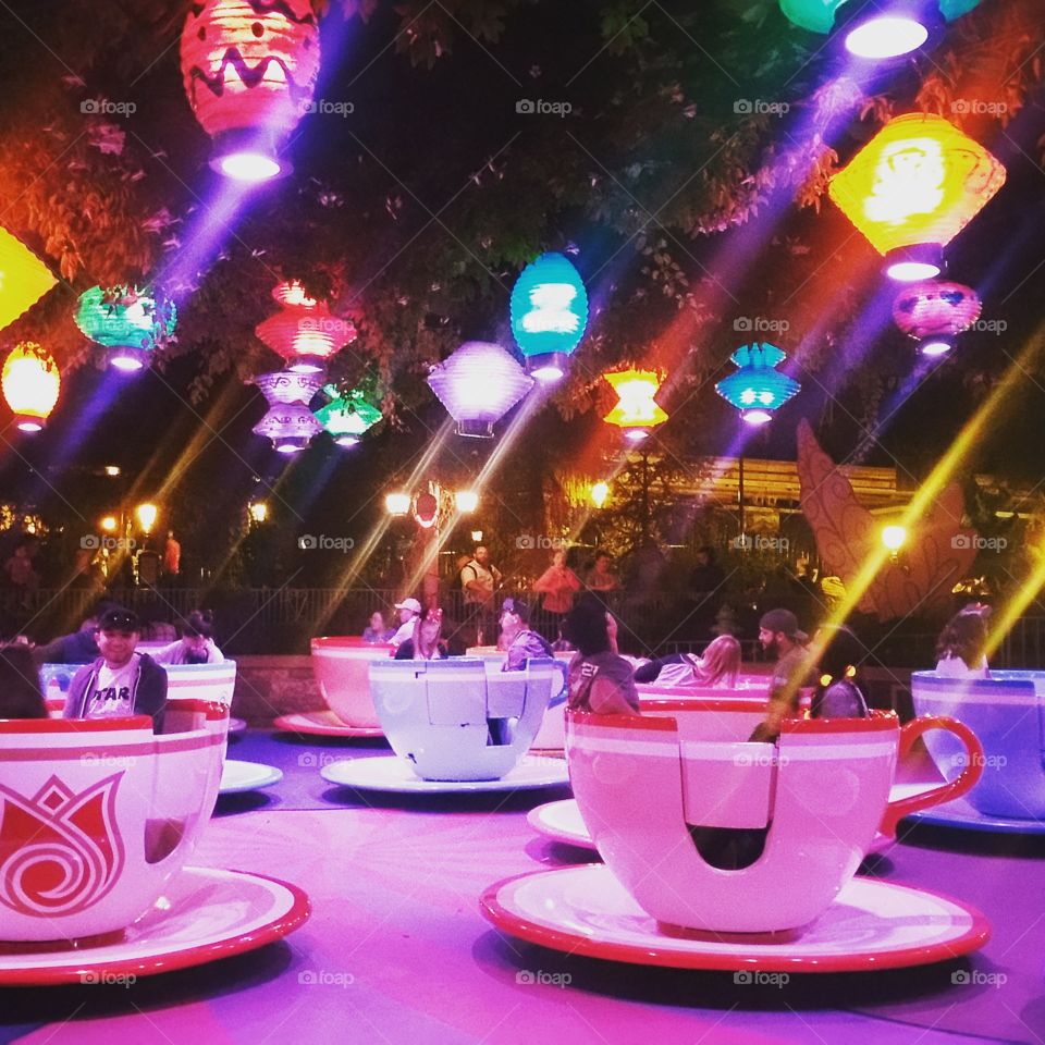 Disneyland. My favorite ride: Alice in Wonderland's tea-cups.