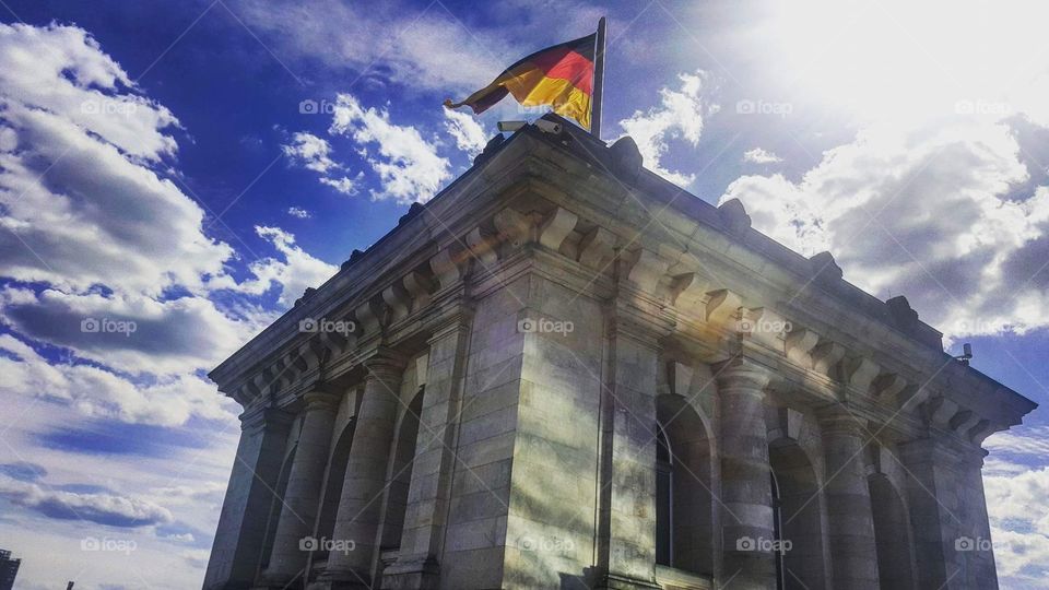 German flag tower