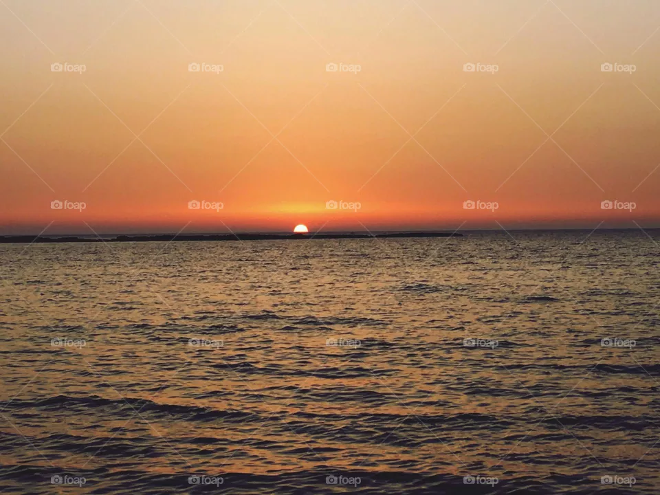 sunset on the beach