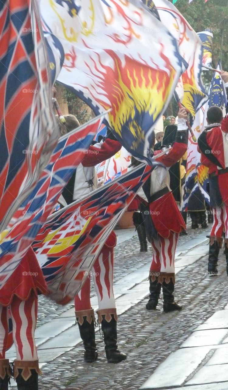 Floating flags