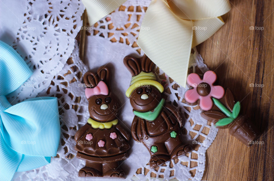 cute easter bunny chocolate