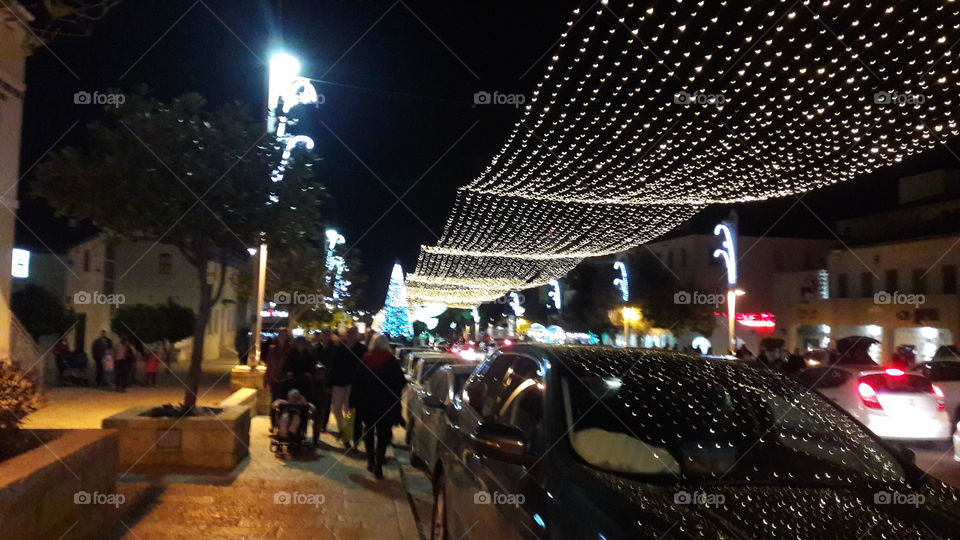 People, Evening, Many, Light, Road