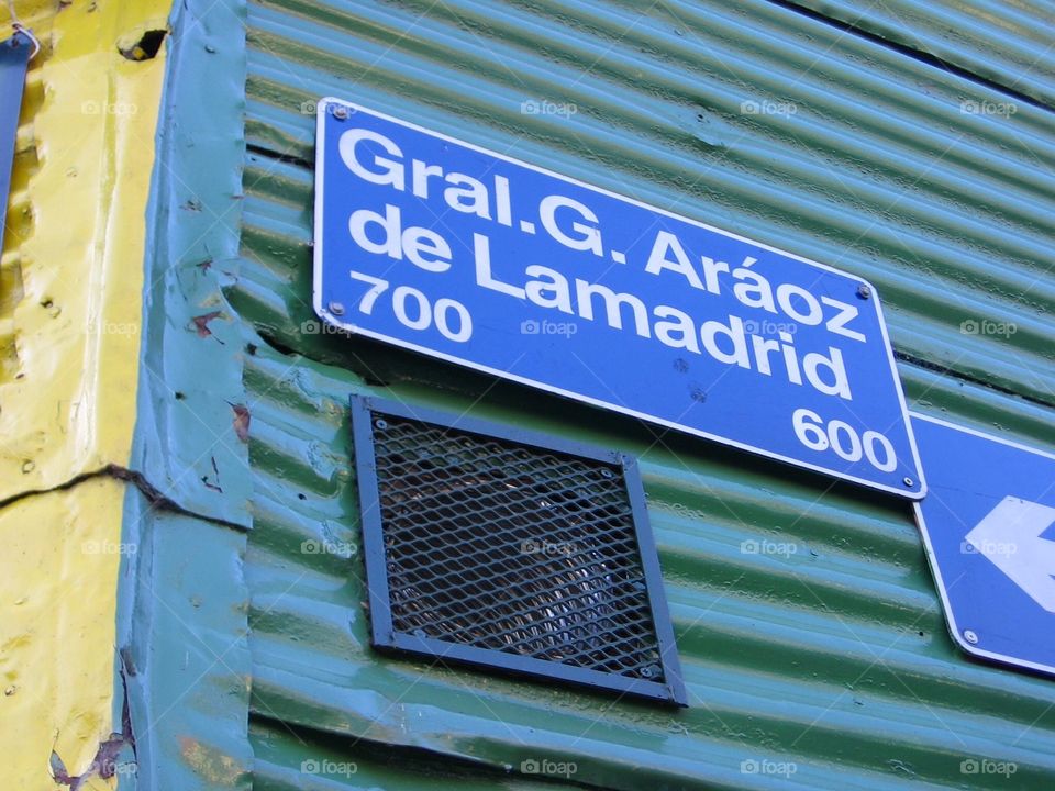 Street Sign. Palermo District