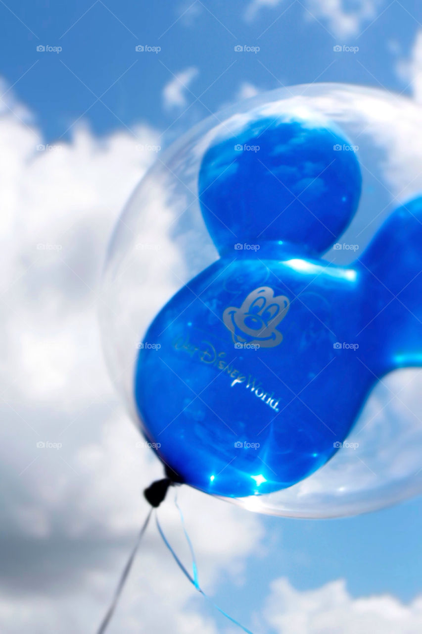 sky blue balloon mickey by mikedyer