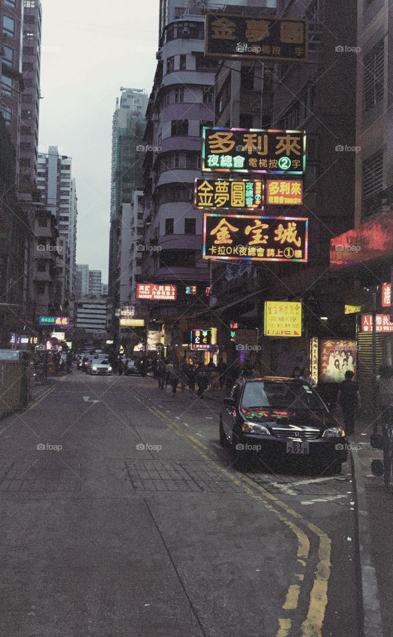 Side street in Mongkok Hong Kong 