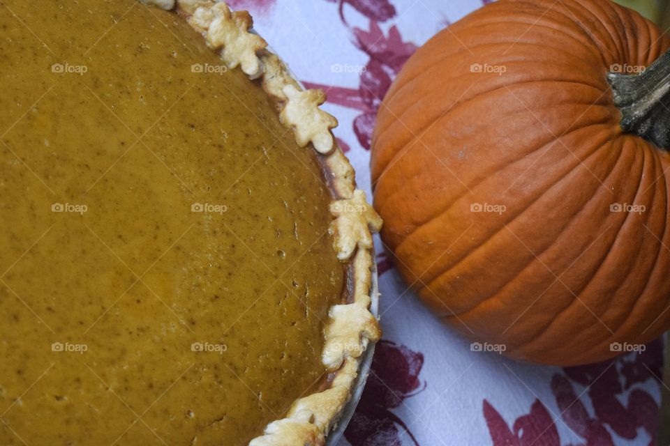 Pumpkin and pumpkin pie