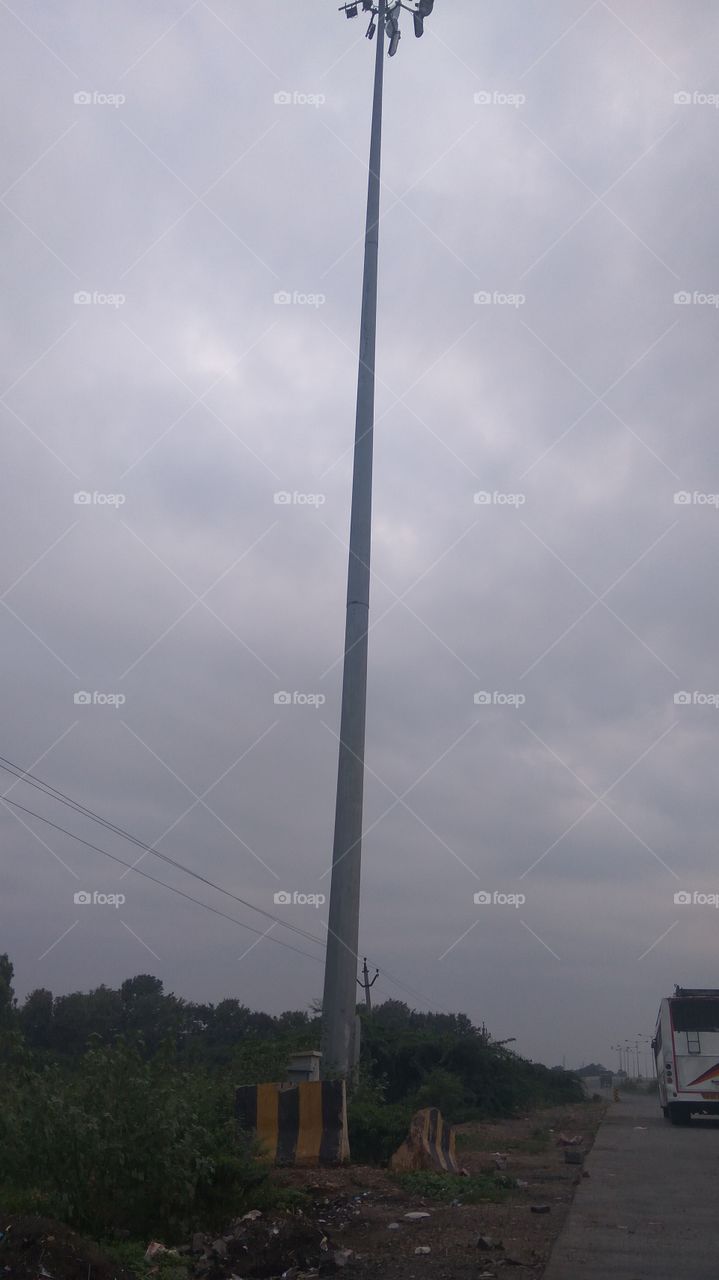 long and big light tower