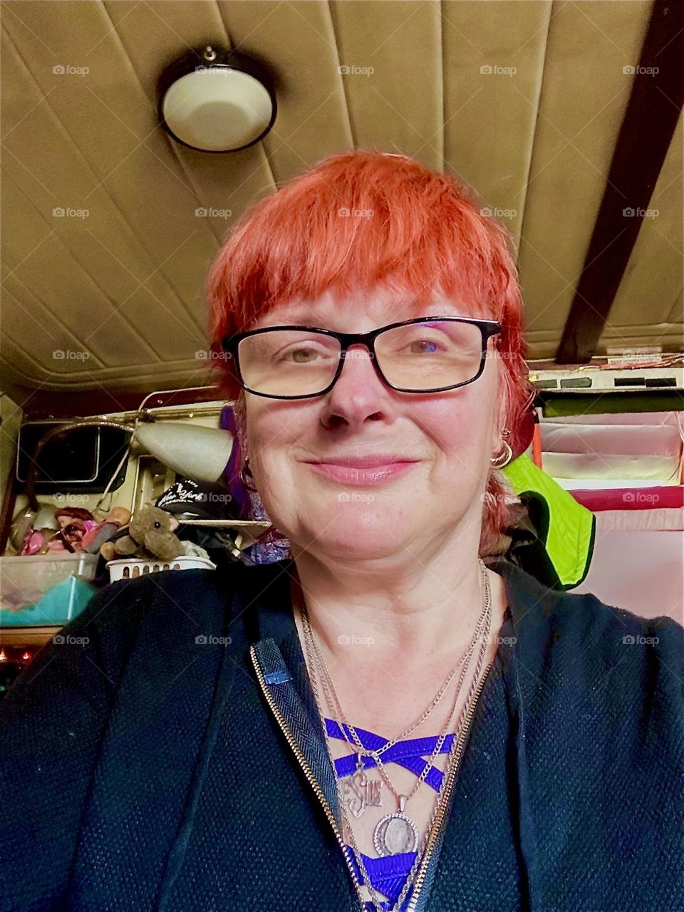 This is me, “Petra Schiller” a.k.a. “Maxine Firefox” a.k.a. “Maximiliane Feuerfuchs” aboard “Salvation”, the “28 foot 1969 Luhrs” cabin cruiser at “Newtown Creek” in LIC that is home to myself and partner “Timothy Trespas”. 2024. Hypnotic Productions