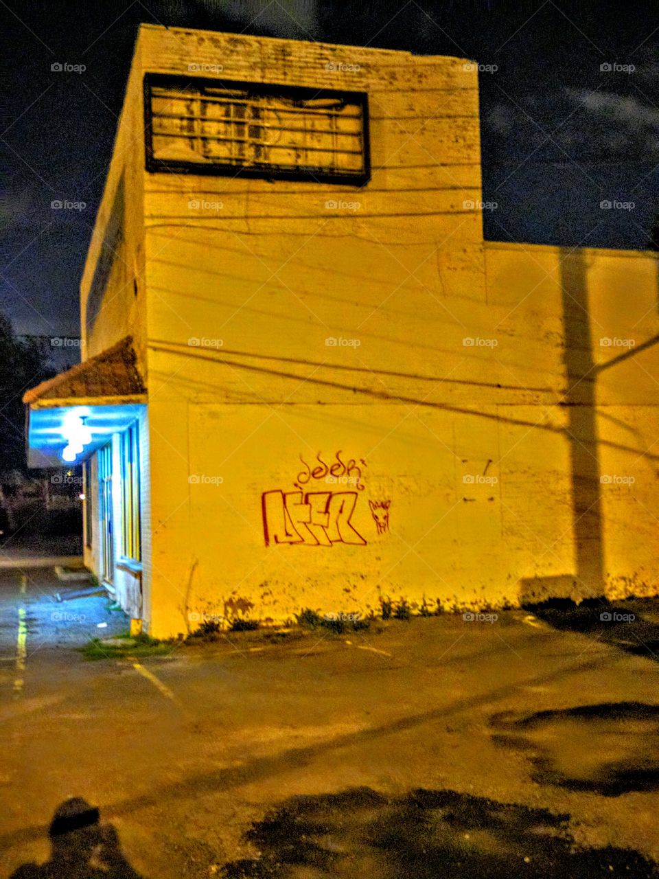Graffitied Building