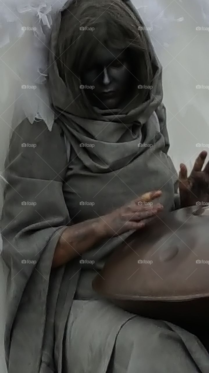 A street perfomer in old town square, Prague