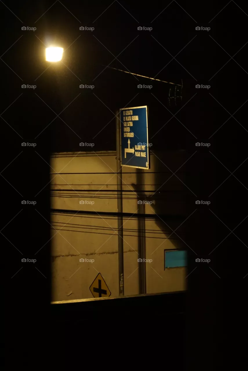street sign view from roof