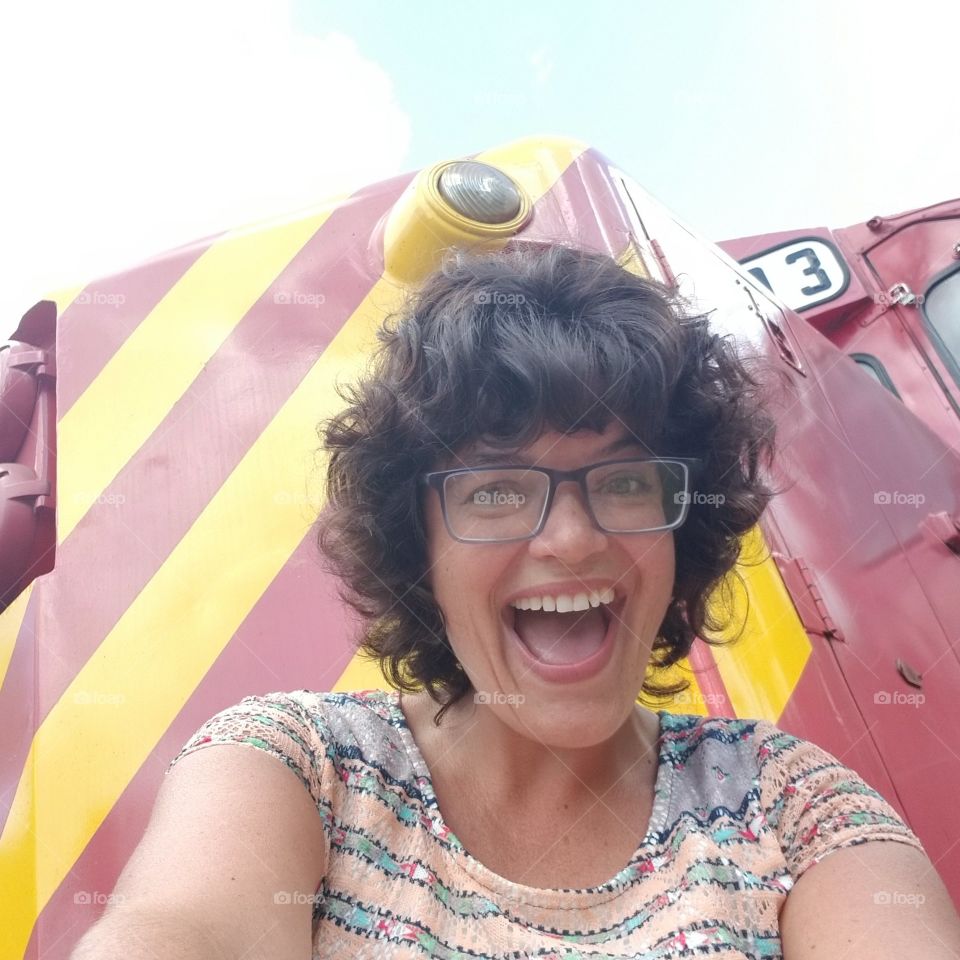 selfie with the train