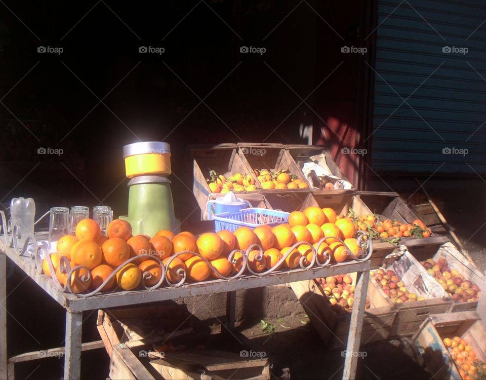Oranges on the market of Marrakech