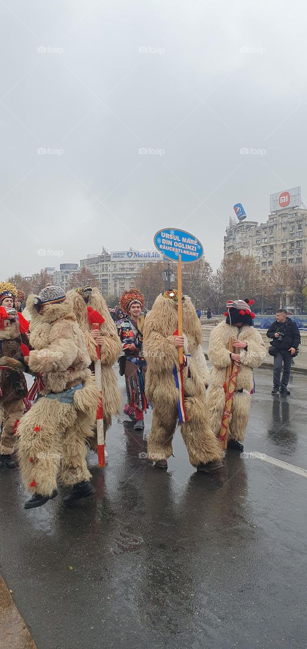 Bucharest winter customs parade