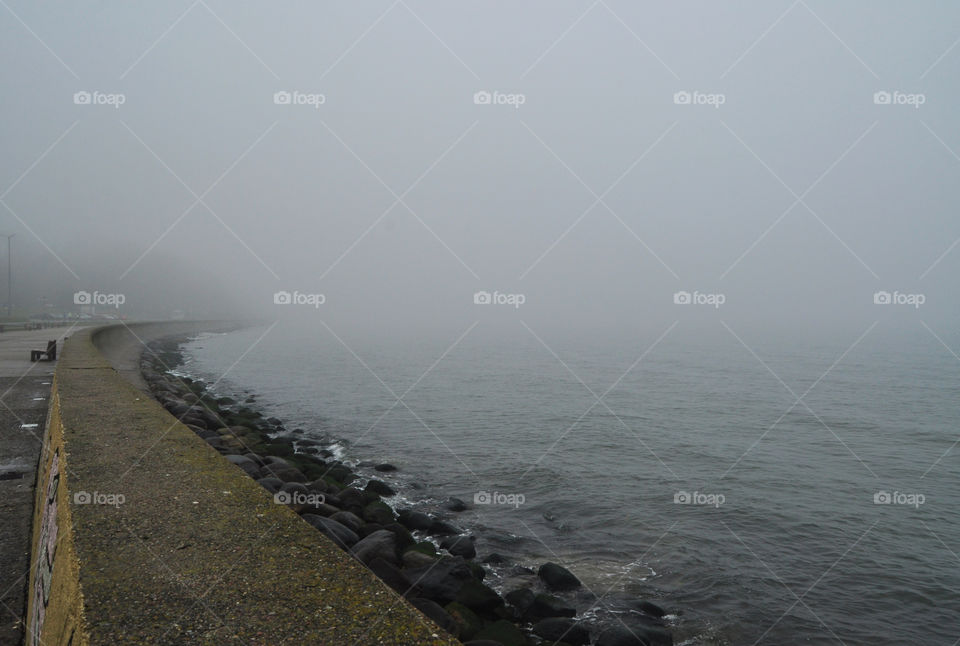 Beach, Sea, Water, Fog, Ocean