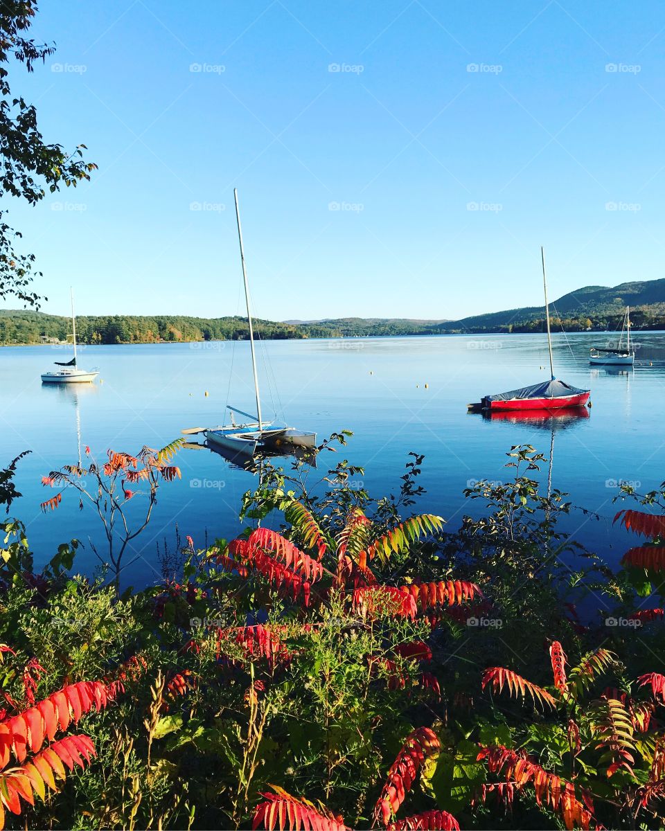 Mascoma Lake during the fall