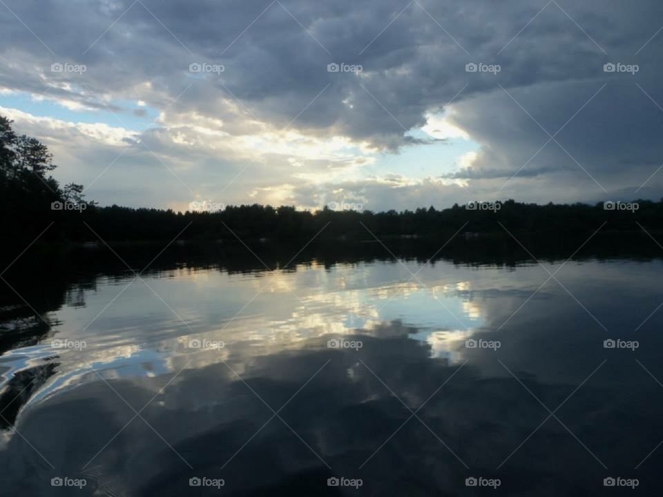 Sunset on Simms Lake, Wisconsin