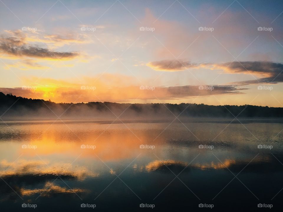 Sunrise on lake