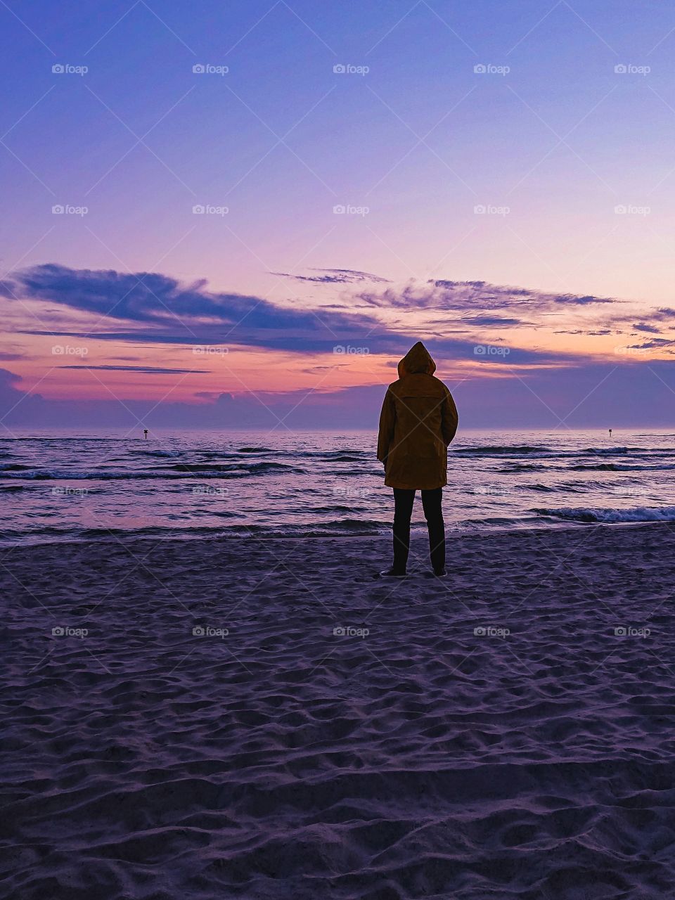 Seaman. Sunrise on the beach