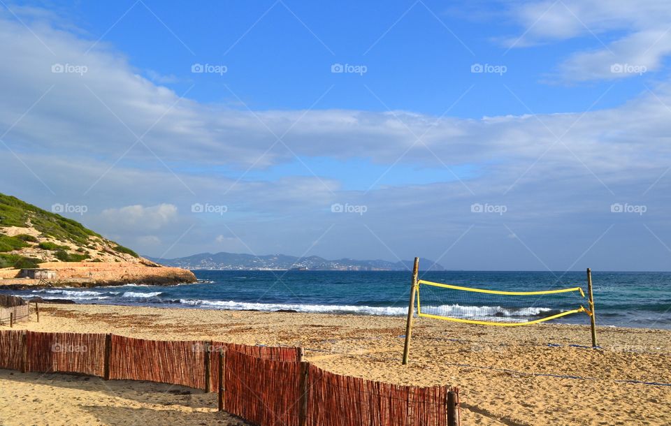 Es Cavallet beach in Ibiza. Landscape of Es Cavallet beach in Ibiza, Spain